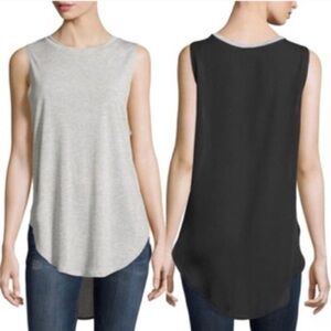 Haute Hippie crew neck high low top